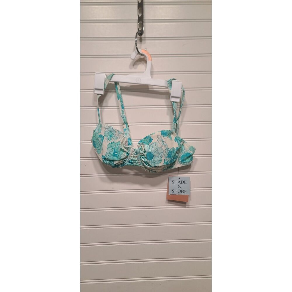Shade & Shore Womens Floral Print Underwire Bikini Top Size 34C NWT